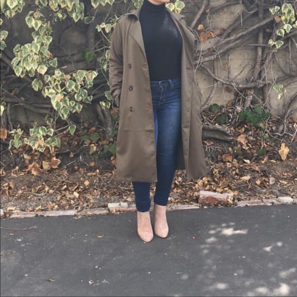 Jackets & Blazers - Olive Green trench coat